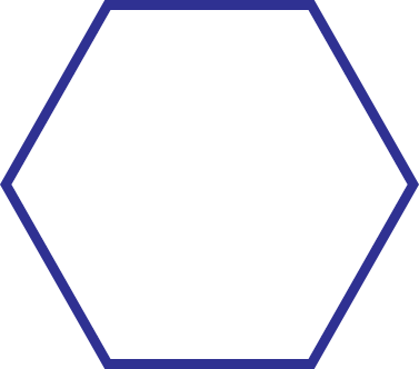 Blue hexagon
