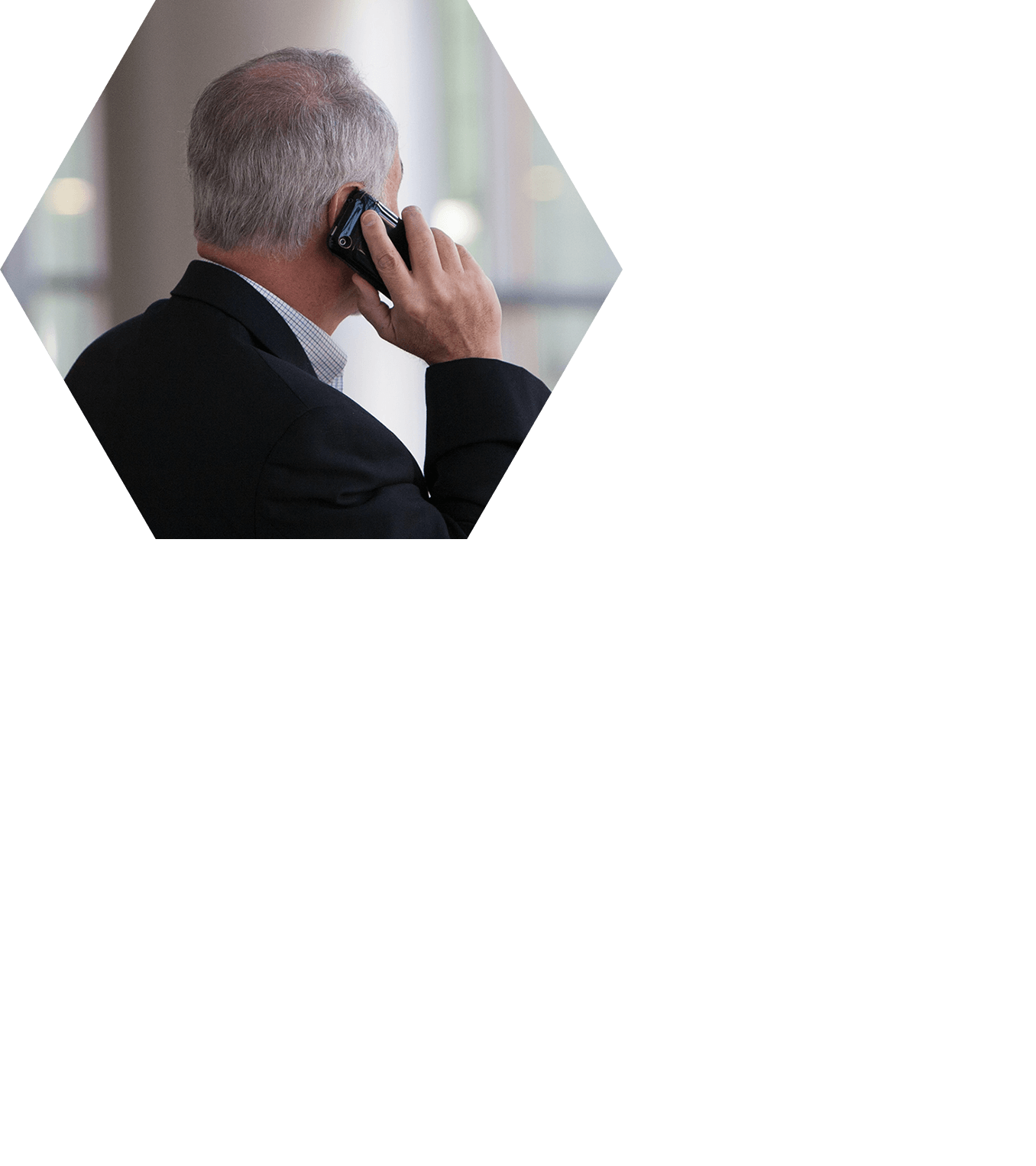 Man talking on smartphone